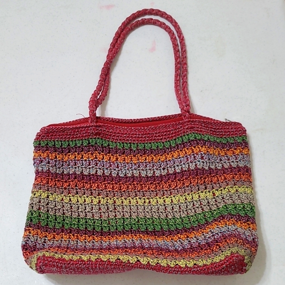 The Sak Colorful Shoulder Bag with Bohemian Stripes